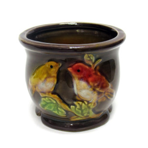 Вазон из керамики "Птицы" №0744