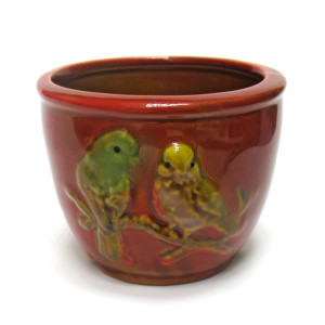 Вазон из керамики "Птицы" №0744
