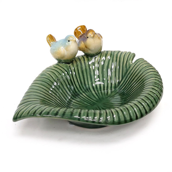 Конфетница из керамики "Птички на листочке" №2202 Конфетница из керамики "Птички на листочке" №2202