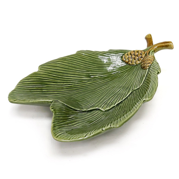 Конфетница из керамики "Листья с шишечками" №2351 Конфетница из керамики "Листья с шишечками" №2351