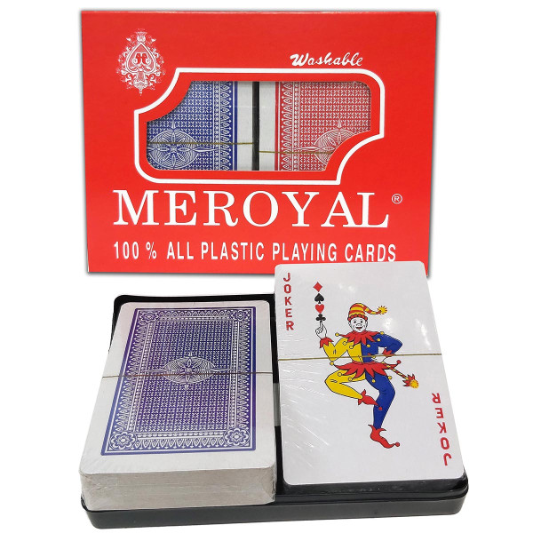 Карты игральные пластиковые MEROYAL 2 колоды RED №2849-5 Карты игральные пластиковые MEROYAL 2 колоды RED №2849-5