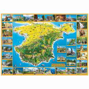 Карта Крым - Лучшие экскурсии 1:500 000 №K684-6