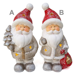 Новогодняя фигурка из керамики с подсветкой "Дед Мороз" №BA2413B