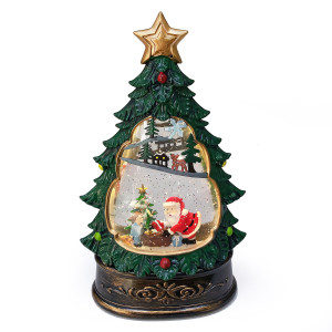 Новогодний фонарь "Ёлка" музыкальный светящийся №ZY28