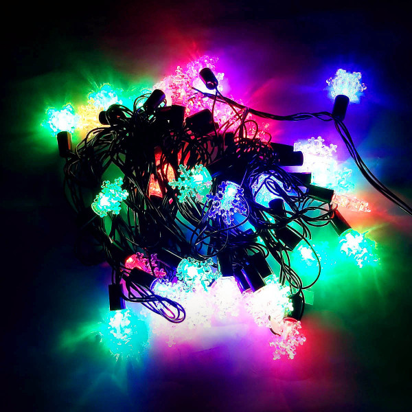 Светодиодная гирлянда LED 40 "Снежинки" №6261-12 Светодиодная гирлянда LED 40 "Снежинки" №6261-12