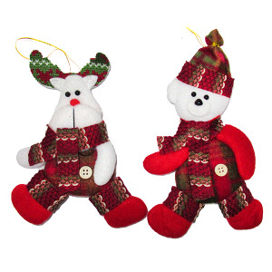 Игрушка на ёлку мягкая №YS135AB