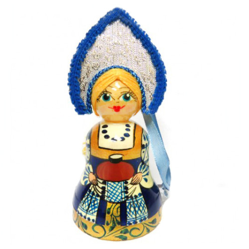 Игрушка на ёлку из дерева "Колокольчик" №73C