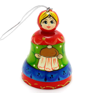 Игрушка на ёлку из дерева "Колокольчик" №73D