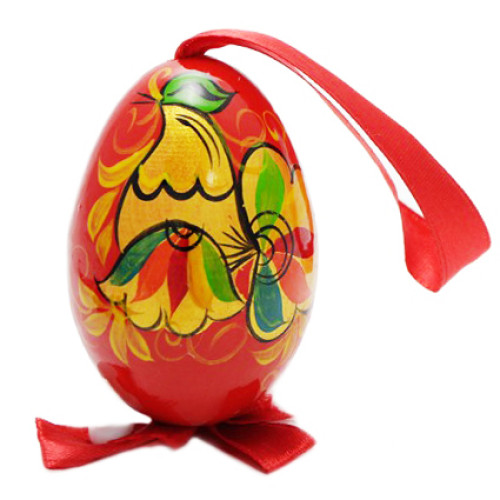 Игрушка на ёлку из дерева "Яйцо" №73E-3