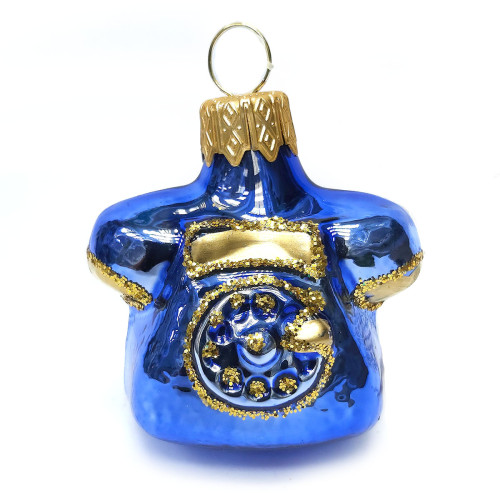 Ёлочная игрушка "Телефон" синий №F184-3