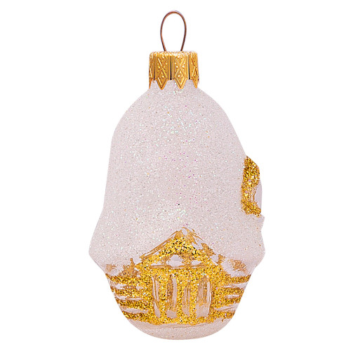 Ёлочная игрушка "Домик низкий" прозрачный №FU-5-P