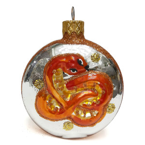 Ёлочная игрушка "Змея медальон 2" №FU-783