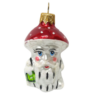 Ёлочная игрушка "Гриб" красный №FU-90-1