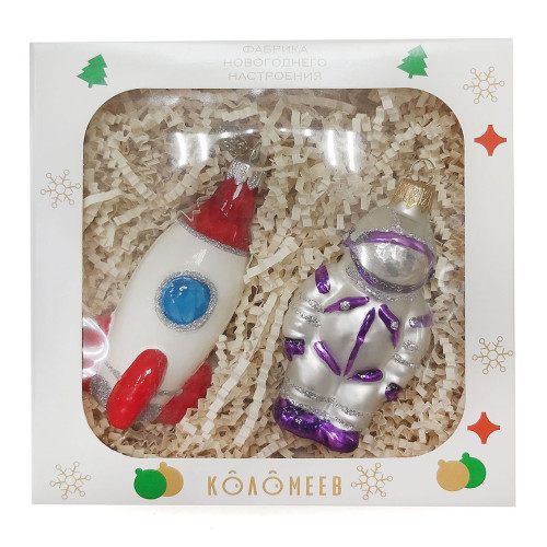 Набор ёлочных игрушек "Космический" в упаковке №NF-2214