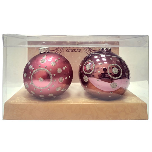 Набор ёлочных Шаров "Фейерверк" из 2 шаров №KN-85-2306