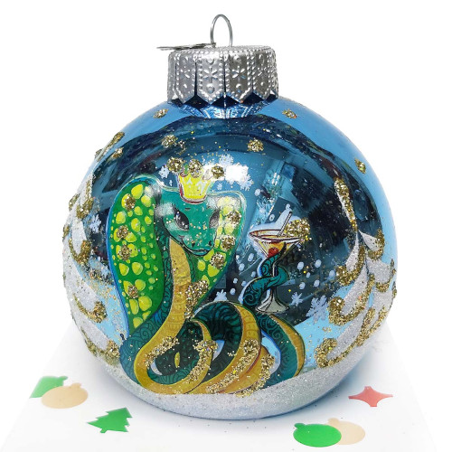 Ёлочная игрушка Шар "Змея-королева" №KU-100-244047
