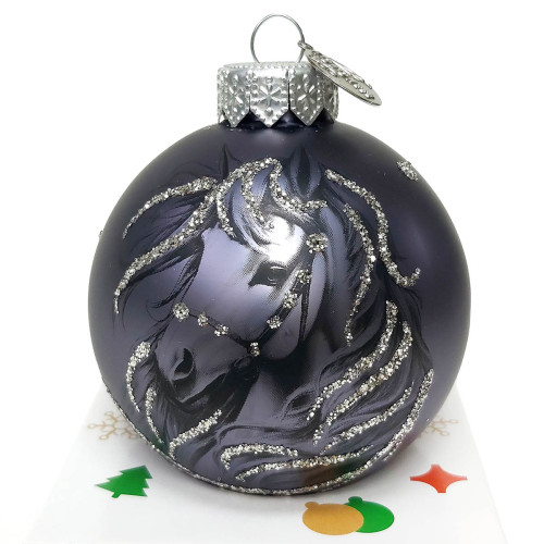 Ёлочная игрушка Шар "Лошадка контурная" в упаковке №KU-65-254051-1