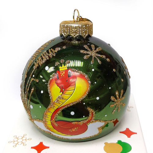 Ёлочная игрушка Шар "Змея-королева" №KU-80-244018