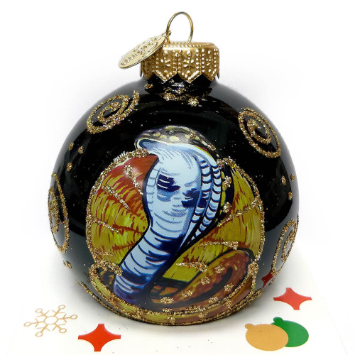 Ёлочная игрушка Шар "Змея в корзине" №KU-80-244085