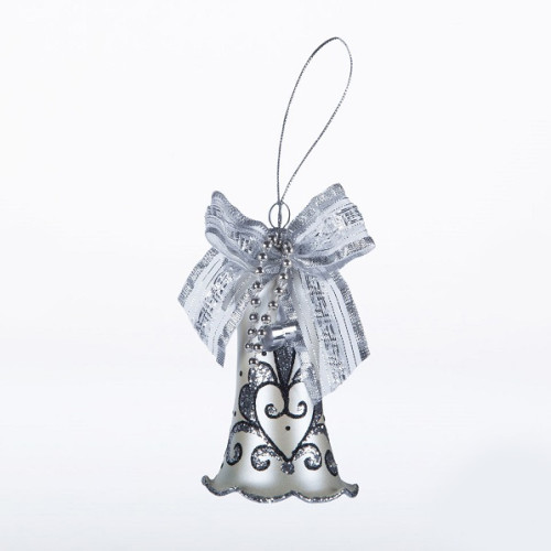 Ёлочная игрушка колокольчик "Серебристый" №C1359