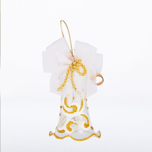 Ёлочная игрушка колокольчик "Узорный" №C1581