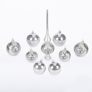 Набор ёлочных игрушек "Серебристый" №C1322