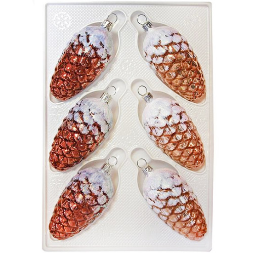 Набор ёлочных игрушек "Шишки сосновые" №C303