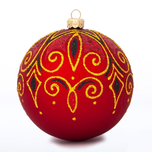Ёлочная игрушка Шар "Торжество" красный №C1138-K