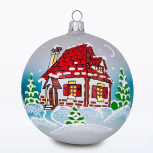 Ёлочная игрушка Шар "Зимний мотив" №C1451