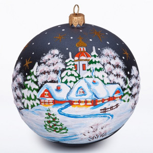 Ёлочная игрушка Шар "Рождественская ночь" №C1506