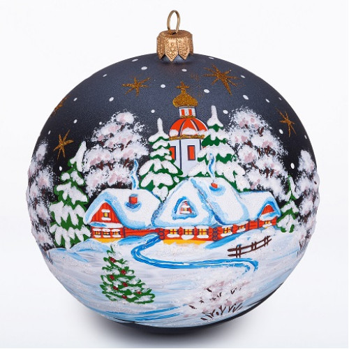 Ёлочная игрушка Шар "Рождественская ночь" №C1506