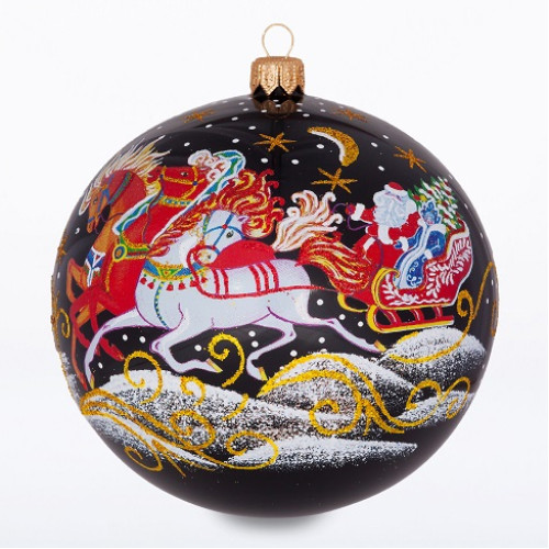 Ёлочная игрушка Шар "Новогодняя тройка" №C1574