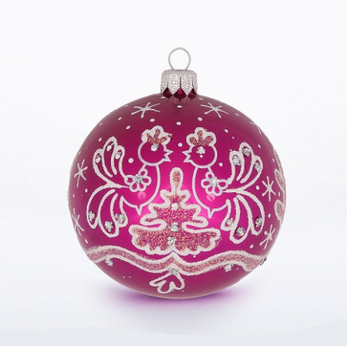 Ёлочная игрушка Шар "Кружевной" №C1610