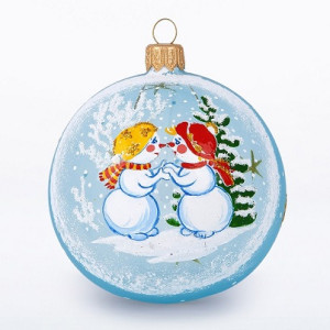 Ёлочная игрушка Шар "Снеговички" №C1755