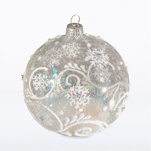 Ёлочная игрушка Шар "Снежинка" №C1843