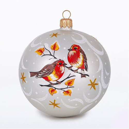Ёлочная игрушка Шар "Птички" №C185