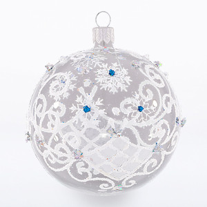 Ёлочная игрушка Шар "Снежный вальс" №C1856