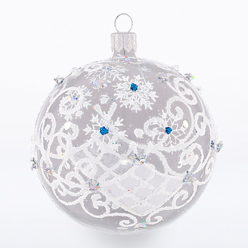 Ёлочная игрушка Шар "Снежный вальс" №C1856