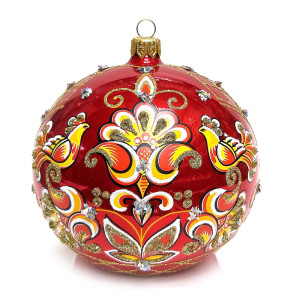 Ёлочная игрушка Шар "Русский узор" №C1868