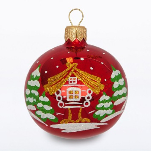 Ёлочная игрушка Шар "Хатка" №C1930