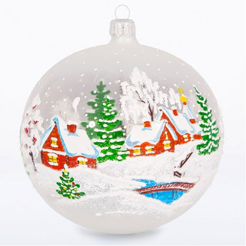 Ёлочная игрушка Шар "Морозный день" №C1951