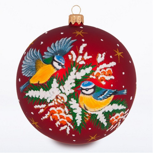 Ёлочная игрушка Шар "Птички" №C1952