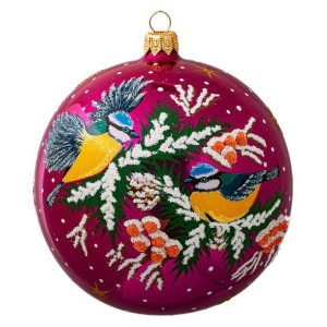 Ёлочная игрушка Шар "Птички" №C1952