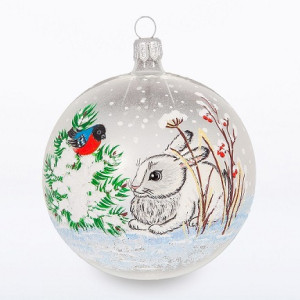 Ёлочная игрушка Шар "Заинька" №C1983