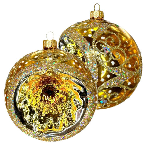 Ёлочная игрушка Шар "Топаз" золотистый №C2261-2