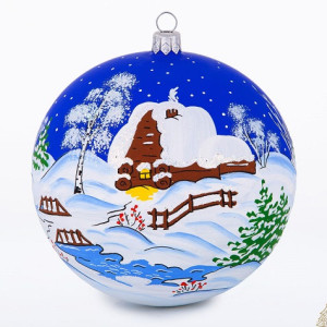 Ёлочная игрушка Шар "Русская зима" №C319