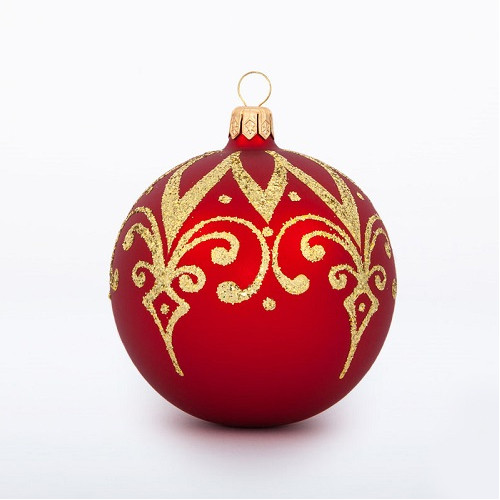 Ёлочная игрушка Шар "Цветок" №C584