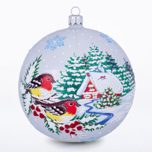 Ёлочная игрушка Шар "Деревенька" №C641