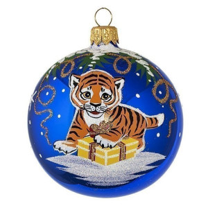 Ёлочная игрушка Шар Зодиак "Тигр" №C863-22