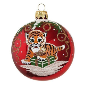Ёлочная игрушка Шар Зодиак "Тигр" №C863-22